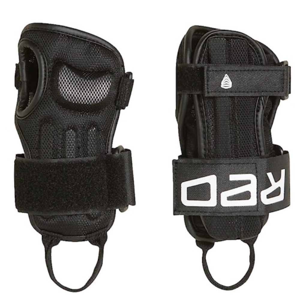 Burton RED black snowboarding #wristguards size medium great condition! #burton